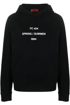 424 FAIRFAX Embroidered-logo detail hoodie
