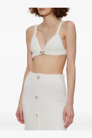 Alessandra Rich Flower-embellishment top