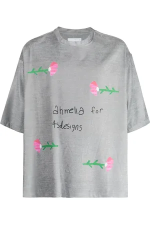 4SDESIGNS Graphic-print drop shoulder T-shirt