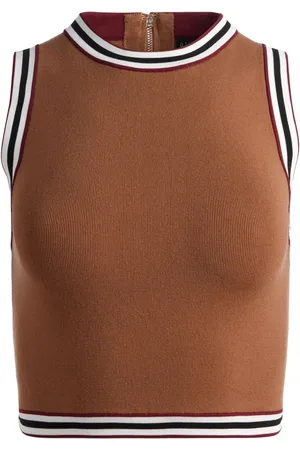 ALICE+OLIVIA Amity stripe-detail top