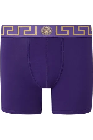 VERSACE Greek-key waistband boxers