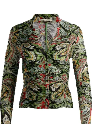 ALICE+OLIVIA Portia paisley-print ruched blouse