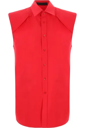 ALAINPAUL Padded-shoulder sleeveless shirt