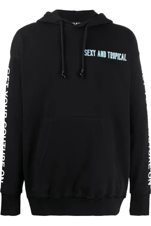 VERSACE Slogan drawstring hoodie