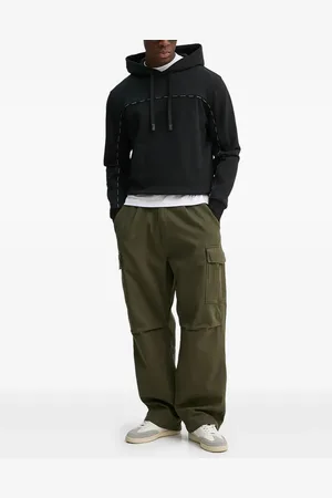 VERSACE Contrast-stitch hoodie