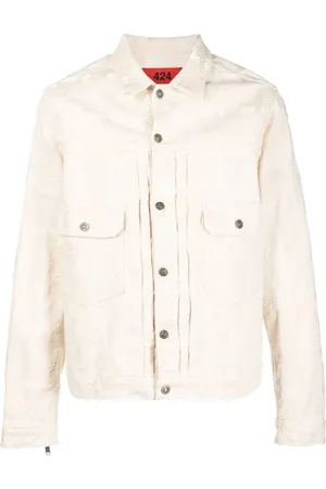 424 FAIRFAX Logo-embroidered denim jacket
