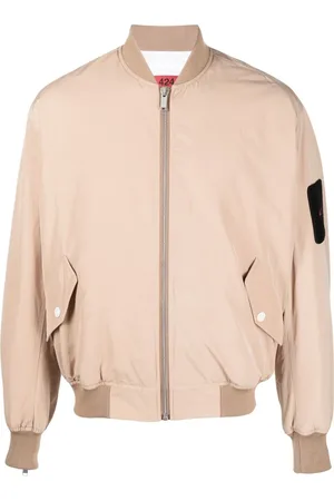 424 FAIRFAX Logo-patch quilted bomber jacket