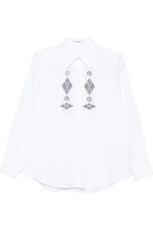 ERMANNO SCERVINO Geometric-embellished cotton shirt