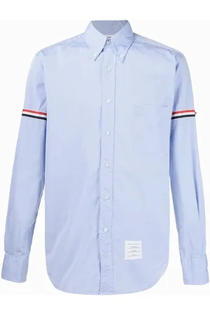 Thom Browne Striped-detail long-sleeved shirt