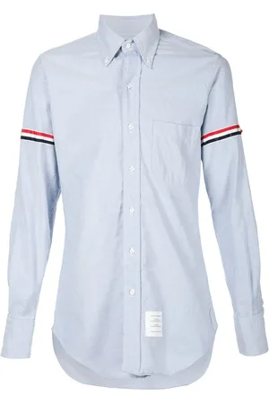 Thom Browne Grosgrain-armband cotton shirt