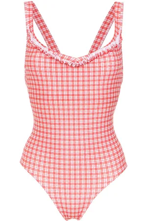 AMIR SLAMA Plaid swimsuit