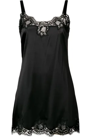 Dolce & Gabbana Lace-detail satin slip dress