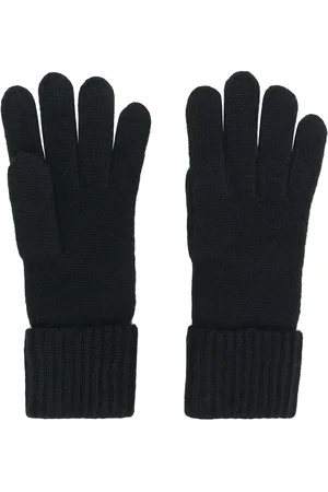 N.PEAL Cashmere ribbed gloves