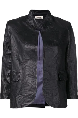 Zadig & Voltaire Creased effect leather jacket