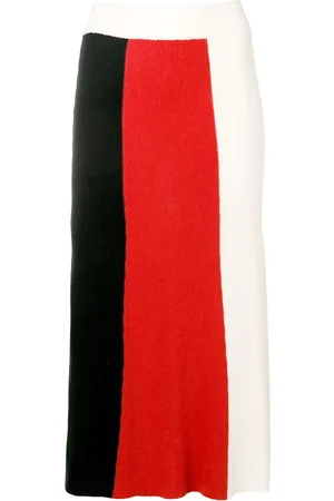Cashmere In Love Colour block knitted skirt
