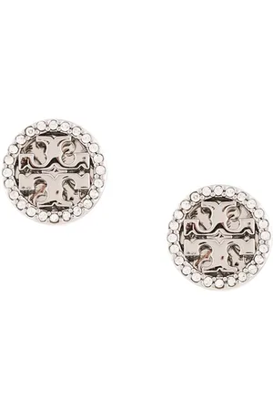 Tory Burch CRYSTAL LOGO CIRCLE-STUD EARRING