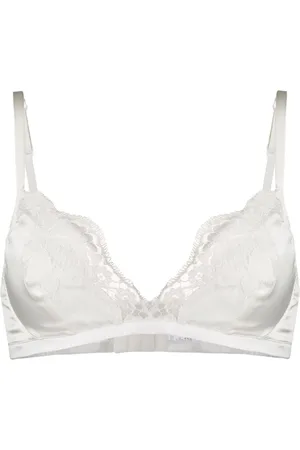 lace-detailing satin bra