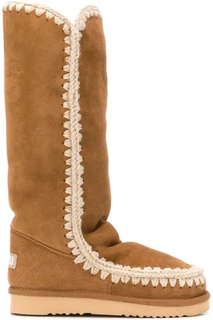 Mou Woven detail boots