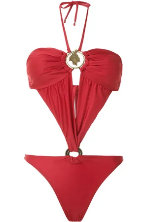 AMIR SLAMA Cut out halterneck swimsuit