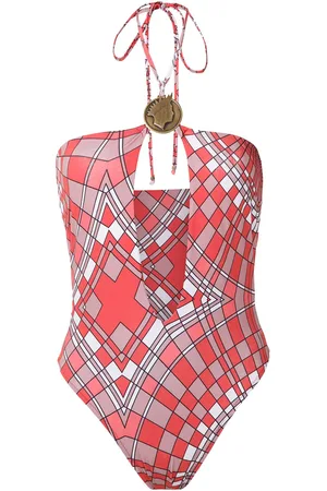 AMIR SLAMA Geometric print swimsuit