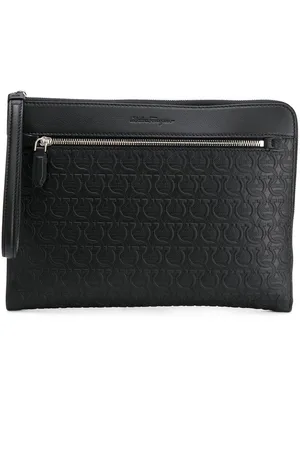 Salvatore Ferragamo Monogram-pattern clutch bag