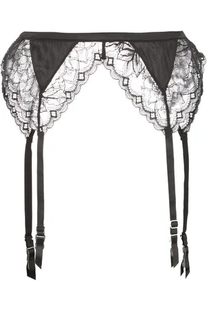 FLEUR DU MAL Gardenia lace garter belt