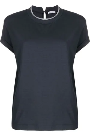 Brunello Cucinelli Brass-embellished crew-neck T-shirt