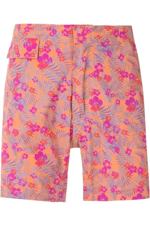 AMIR SLAMA Floral tactel swim shorts