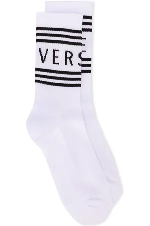 VERSACE Logo-print ankle socks
