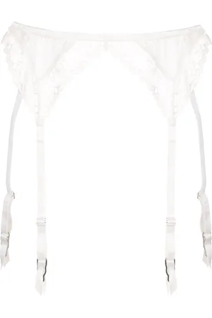 FLEUR DU MAL Gardenia lace garter belt
