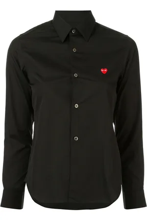 Comme des Garçons Logo embroidered plain shirt