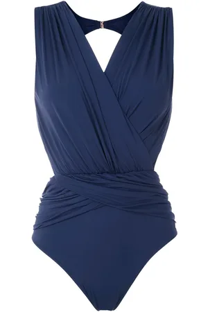 Brigitte Lumma draped swimsuit