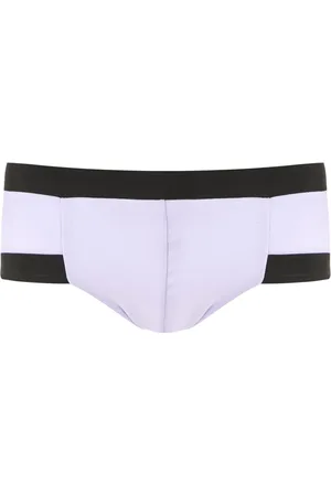 AMIR SLAMA Contrasting trim swim trunks