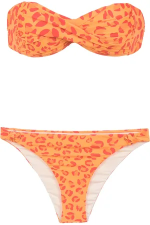 AMIR SLAMA Printed bandeau bikini set