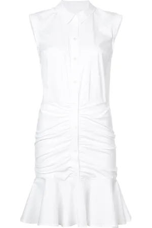 VERONICA BEARD Frill-trim shirt dress
