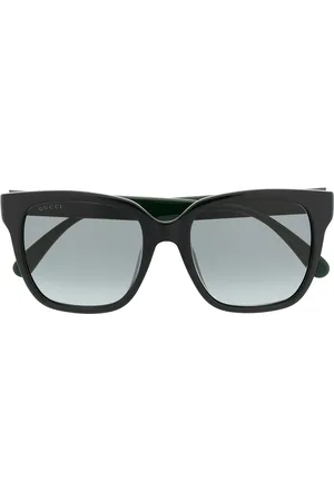 Gucci Square-frame Web-stripe sunglasses