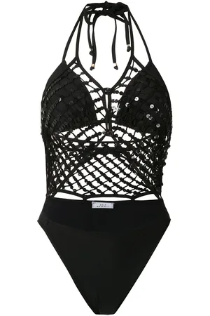 AMIR SLAMA Mesh panels swimsuit