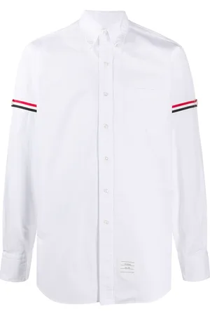 Thom Browne RWB stripe buttoned shirt