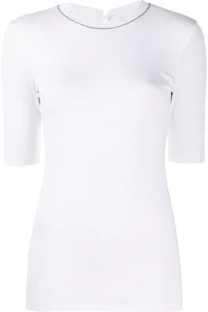 Brunello Cucinelli Monili-embellished knit top