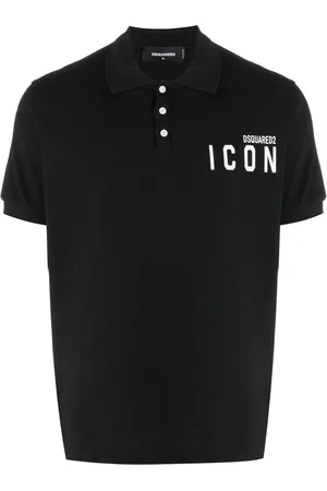 Dsquared2 Slogan printed cotton polo shirt