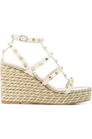 VALENTINO GARAVANI Rockstud 95mm wedge sandals