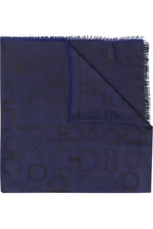 Salvatore Ferragamo Jacquard Gancini pattern scarf