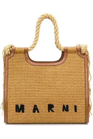 Marni Marcel Summer raffia tote bag