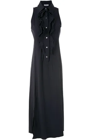 AMIR SLAMA Ruffle-trim maxi dress