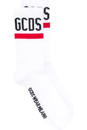 GCDS Ribbed contrast logo socks