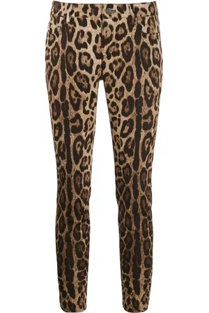 Dolce & Gabbana Leopard-print cropped jeans