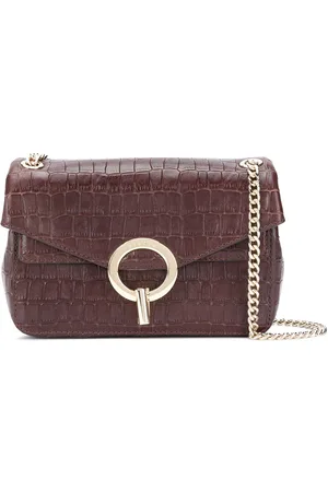 Sandro Yza crocodile-effect shoulder bag