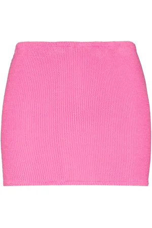 Hunza G Crinkled-effect mini skirt
