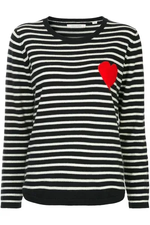 Chinti & Parker Breton stripe heart jumper