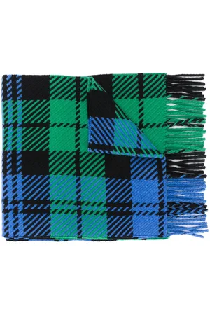 MACKINTOSH Fringed tartan scarf